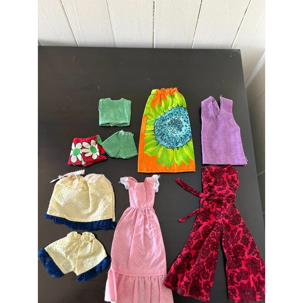 Vintage Barbie Clothes Lot 49pcs 1970s & 1950s Handmade Dresses Coats Shoes